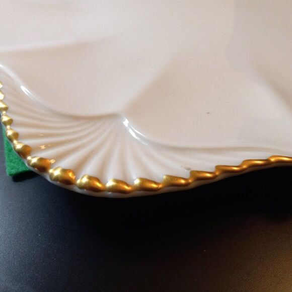 Lenox 24K Gold Gilded Edge Cake Plate cottage core kitsch - Picture 2 of 6